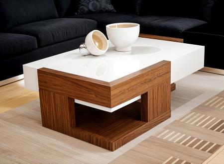 ΤΡΑΠΕΖΙ ΣΑΛΟΝΙΟΥ ΜΕ ΞΥΛΟ ΚΑΙ ΛΑΚΑ